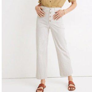 Madewell wide leg striped pants
